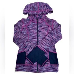 ZELLA Purple Multicolored Front Zip Hoodie Youth Size 10/12